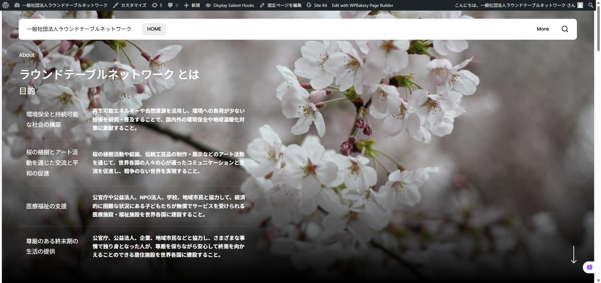 一般社団法人ラウンドテーブルネットワークサイト構築